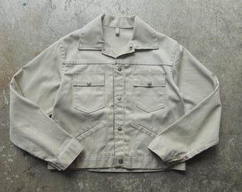 1970's tan denim type 2 style cropped jacket