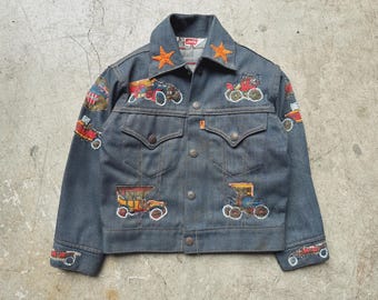 KIDS 1970's Packard patch jean jacket