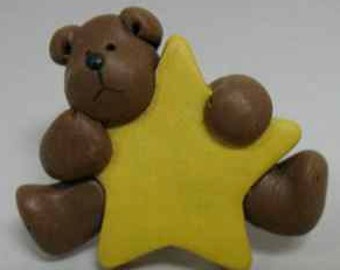 teddy bear pin/brooche