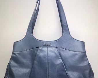 バッグ Coach Blue Signature Hamilton Hobo Bag COACH® | Hamptons Hobo Bag In Crystal Signature Jacquard
