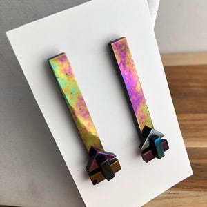 dichroic glass earrings