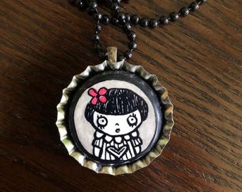 bottle cap necklace