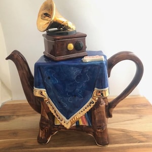 Tony Carter Phonograph Record Teapot