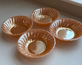peach lustre small bowls