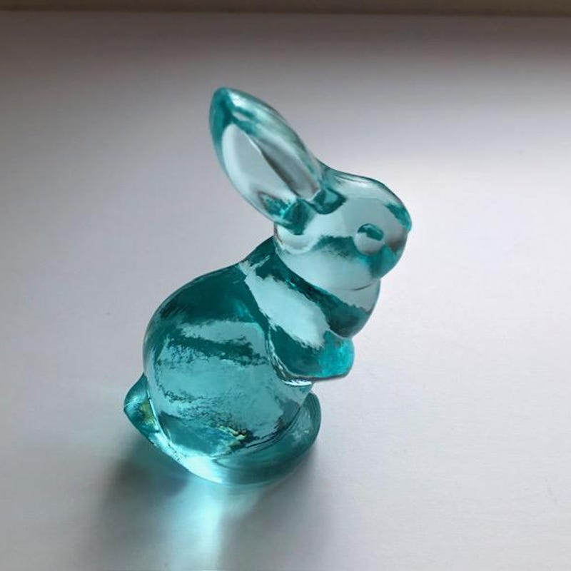 Fenton Glass Bunny - Etsy