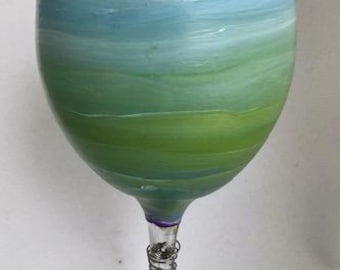handpainted wine glass
