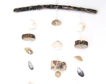Driftwood Chime Sea Glass Wind Chime Chime Sea Glass Sun Catcher Shell Wind Chime Exotic Shells Wind Chime Garden Decor