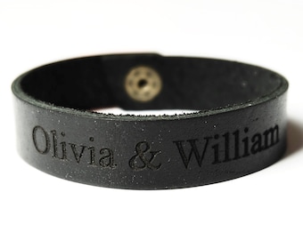Leather bracelet, Personalized leather bracelet, custom leather bracelet, anniversary gift, gift for men