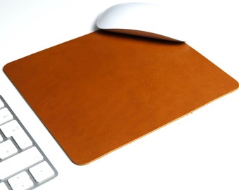 Tapis de souris en cuir personnalisé personnalisé, cuir véritable premium pleine fleur, tapis de souris personnalisé, tapis de souris personnalisé, cadeau de remise des diplômes de bureau
