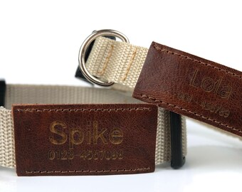 Hundhalsband personligt, Hundhalsband flicka, Hundhalsband pojke, Anpassat hundhalsband, Hundhalsband med namn, Graverad hundhalsbricka, Hundhalsband läder