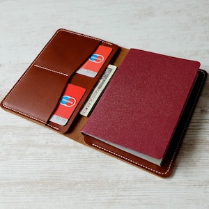 Passport holder, passport cover, leather passport wallet, leather passport cover, passport wallet, leather passport holder handmade