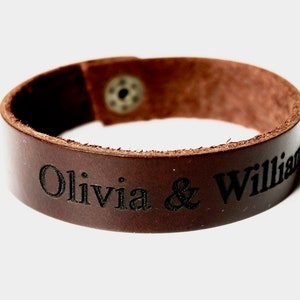 Leather bracelet, Personalized leather bracelet, custom leather bracelet, anniversary gift, gift for men