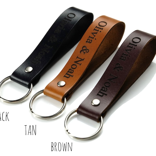 Personalized keychain leather, keychains for women, wristlet, for men, wallet, for boyfriend, for mom, for dad, for grandpa, Fob, key chain