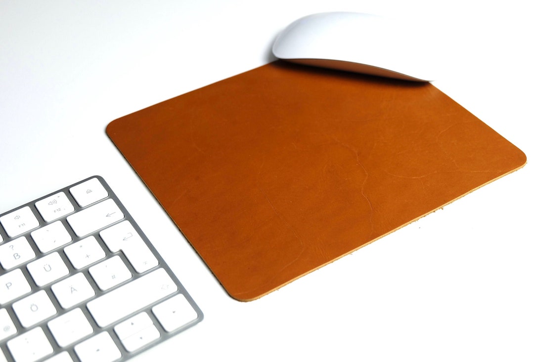 Personalized Leather Mouse Pad Custom, Full Grain Premium Real Leather