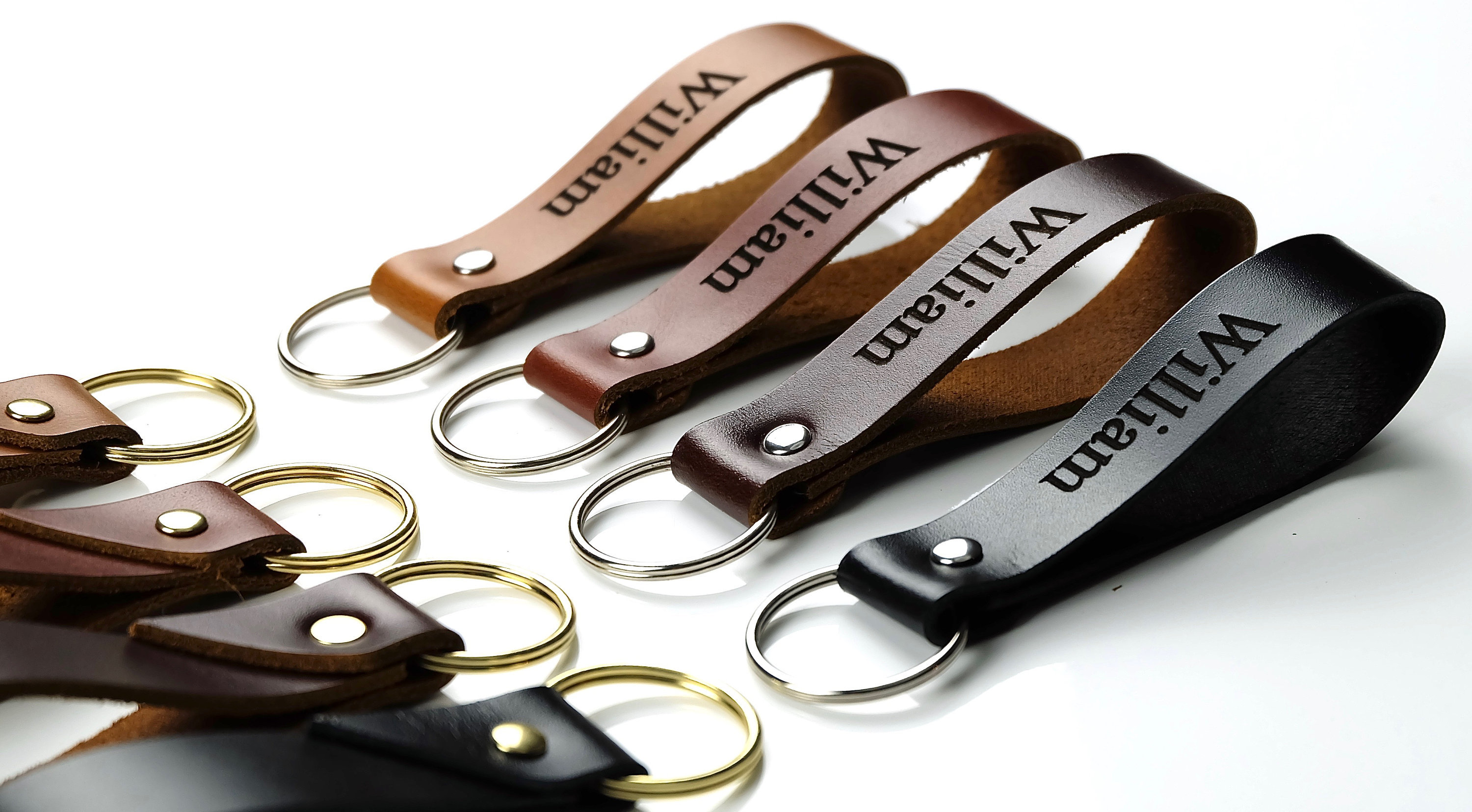 Personalized keychain leather, keychains for women, wristlet, for men…