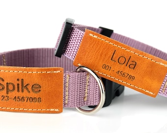 Collar de perro personalizado, Chica de collar de perro, Niño de collar de perro, Collar de perro personalizado, Collar de perro con nombre, Etiqueta de collar de perro grabado, Cuero de collar de perro