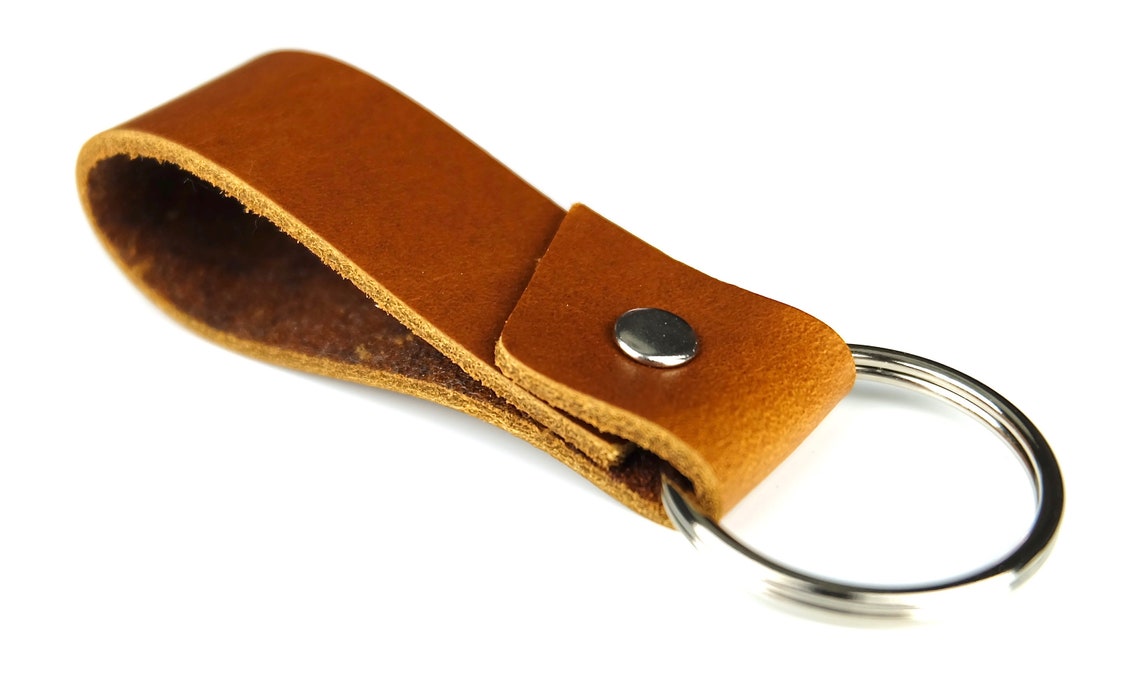 Personalized Leather Keychain. Custom Leather Keychain. Etsy