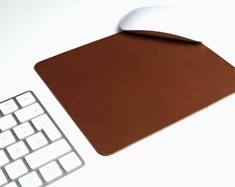 Personalized Leather Mouse pad custom, full Grain Premium Real Leather, Personalized Mouse Pad, custom mouse pad, office graduation gift