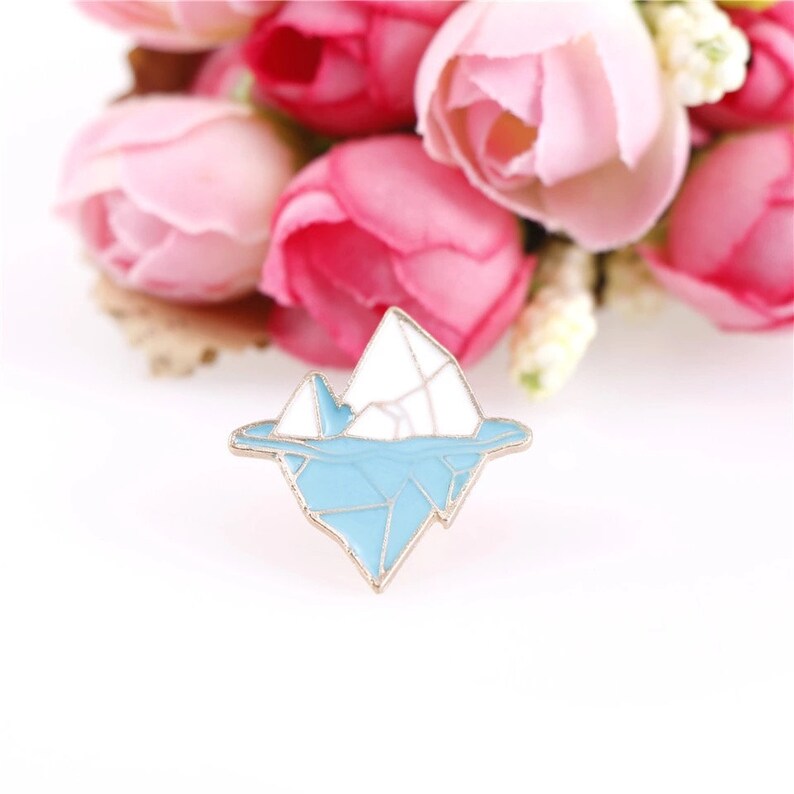 Iceberg pin badge hidden disability anxiety awareness self Etsy