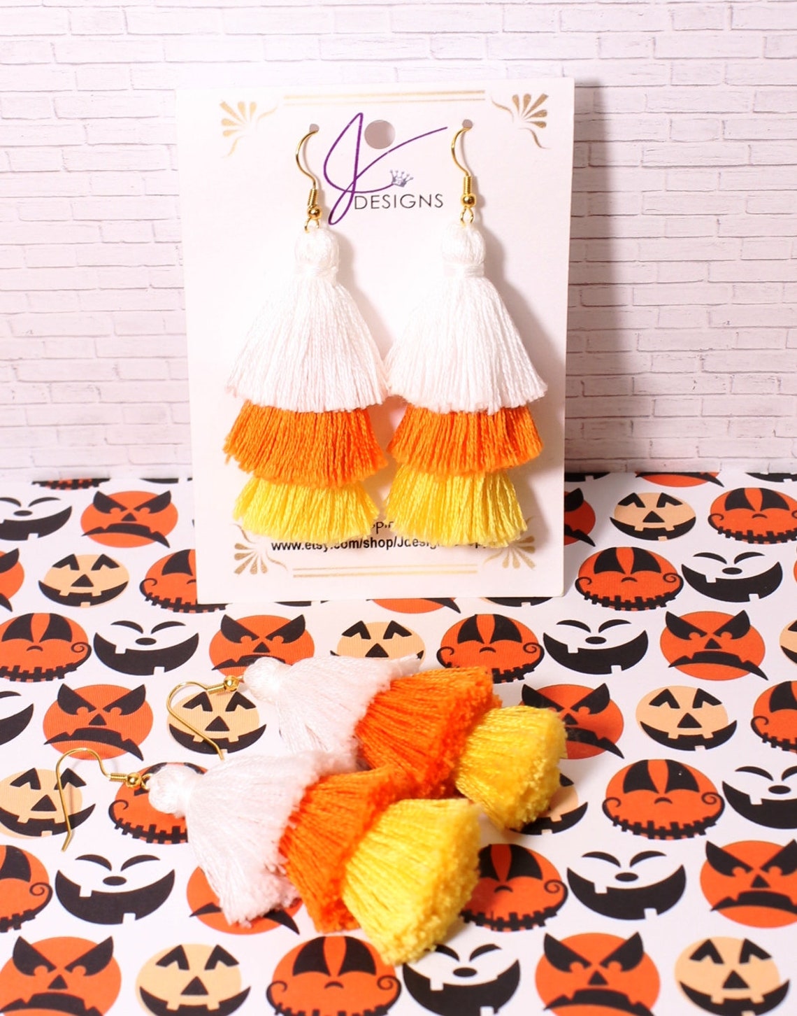 Halloween Tassel Earrings Candy Corn Tassel Earrings Etsy New Zealand