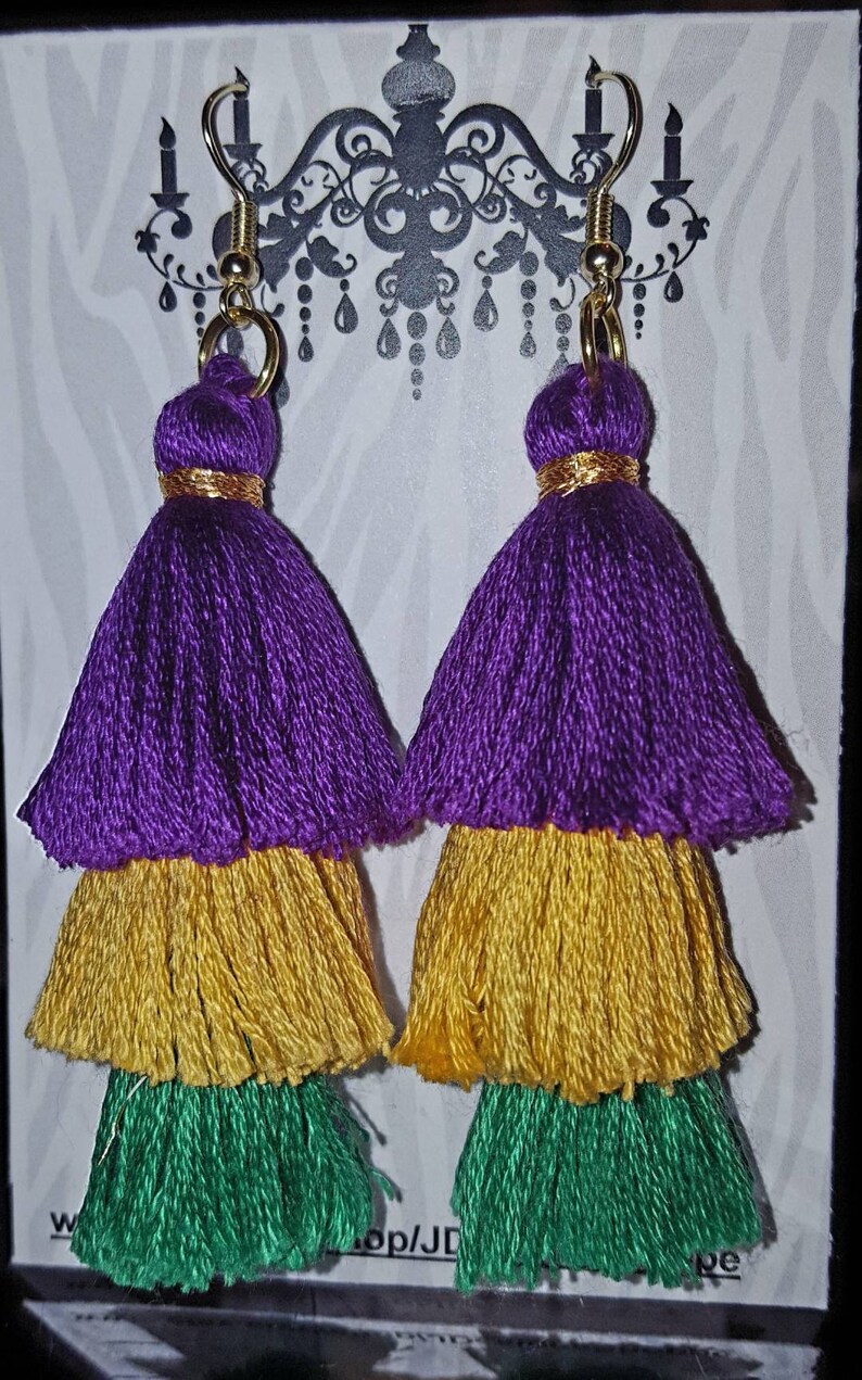 mardi gras earrings