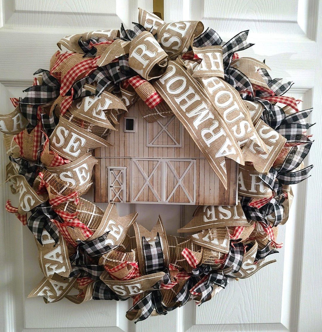 Barn Ribbon Ribbon Wreath