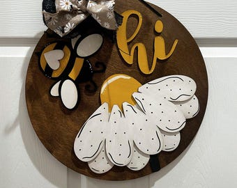 Bee "Hi" Door Hanger/Sign