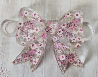 40oz Bow Tumbler Plate - Baby Pink Floral