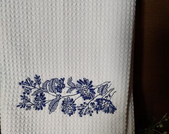 Vintage Bowl "pyrex inspired" Colonial Mist Kitchen Towel