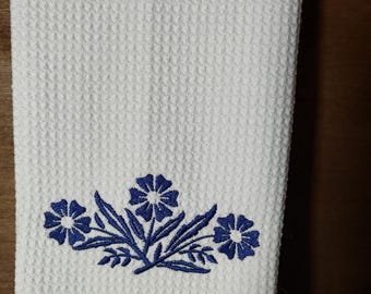 Vintage Bowl "corelle inspired" Cornflower Blue  Kitchen Towel
