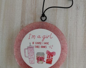 3 Drinks Girly Car Freshie