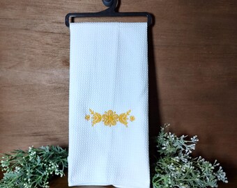 Vintage Bowl "pyrex inspired" Butterfly Gold Kitchen Towel