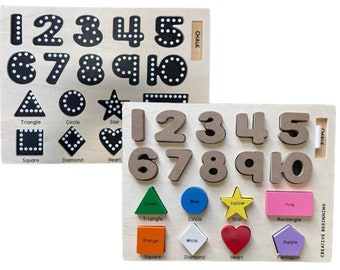 Preschool Chalkboard Puzzle- Personalized CHALKBOARD Name Puzzle - Gift For Kids- First Birthday Gift