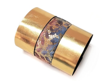 Chunky gold bracelet, Maximalist Jewelry, Fairycore jewelry