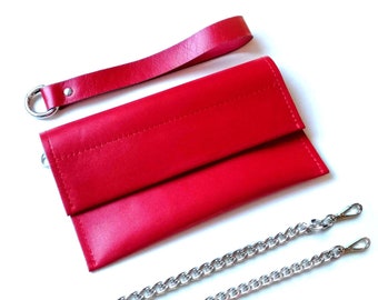 Small crossbody purse, leather wristlet phone wallet, crossbody clutch or crossbody wallet