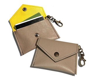 Keychain wallet women or Leather card holder or Small Wallet