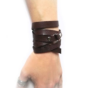 Leather wrap bracelet for women and men, boho jewelry as best friend gift, leather bracelet