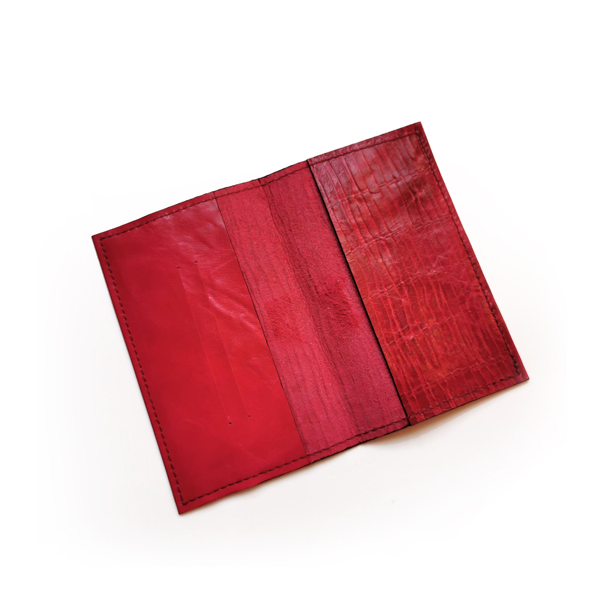 Red Leather Passport Holder or Passport Wallet Travel Wallet Etsy UK