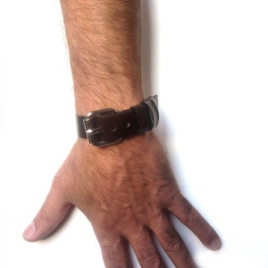 Men's leather bracelet, buckle bracelet as boyfriend gift image 6