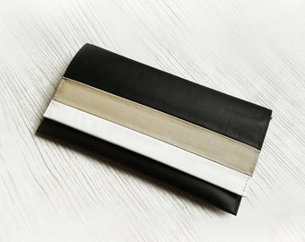 Leather clutch, small leather bag or leather crossbody bag
