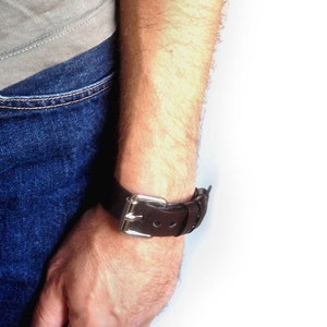 Men's leather bracelet, buckle bracelet as boyfriend gift image 10