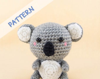 Koala Bear Amigurumi Crochet Pattern -- DIY Stuffed Animal