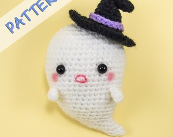 Patrón de peluche fantasma - Patrón de muñeco fantasma - Patrón de crochet fantasma - Patrón de fantasma amigurumi - Patrón de adorno de Halloween - Boo the Ghost