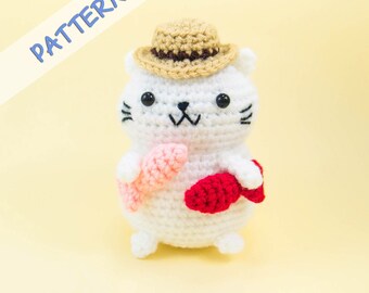Crochet Cat Pattern - Cat Amigurumi Pattern - Cat Plush Pattern - Stuffed Cat Pattern - Crochet Kitty Pattern - DIY cat pattern