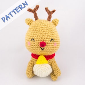 Amigurumi Reindeer Pattern - Reindeer Crochet Pattern - Christmas Reindeer Pattern - Holiday Crochet Pattern - Jingle the Reindeer