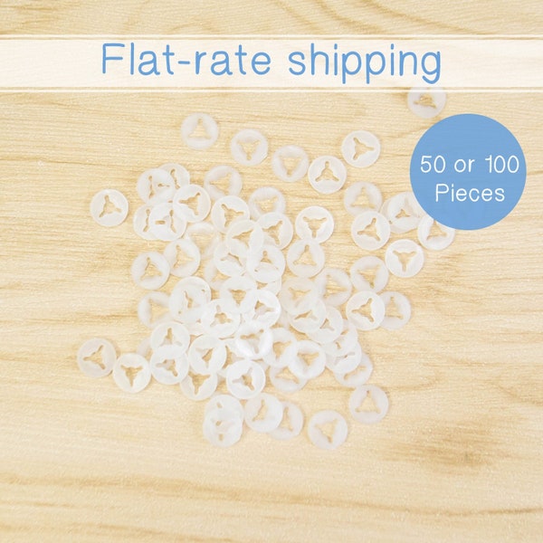 Small Washers for safety eyes - 50 or 100 pieces - for 4.5mm to 7mm  safety eyes - amigurumi plush eyes backs, backings, stoppers