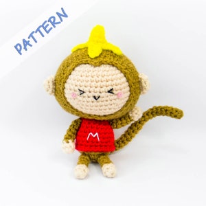 Monkey Crochet Pattern, Amigurumi Monkey Pattern, Kids Room Decor, Gifts for Crocheters