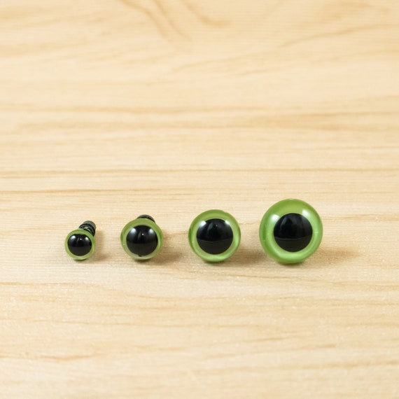 Pearl Green Safety Eyes 6mm, 8mm, 10mm, 12mm 5, 10, 25 or 50 Pairs