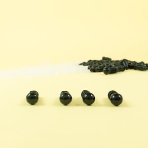 4mm black safety eyes in plastic - 5, 10, 25 or 50 pairs -- for amigurumi, dolls, stuffed animal, craft