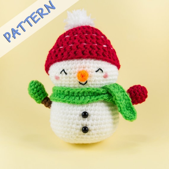 Crochet Snowman Pattern - Snowman Amigurumi Pattern - Snowman Doll Pattern - DIY Christmas Gift - Holiday Crochet Pattern -Jolly the Snowman